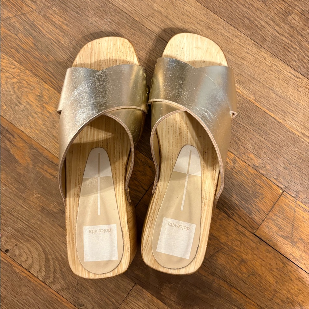 Dolce Vita Women's Gold Slide Sandals